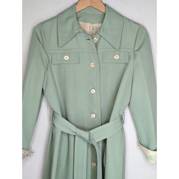 Vintage 70s Puget Sounder Green All Weather Coat by Item House - Picture 4 of 16